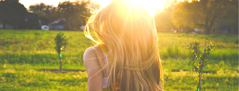 Girl exercising, feeling of freedom.